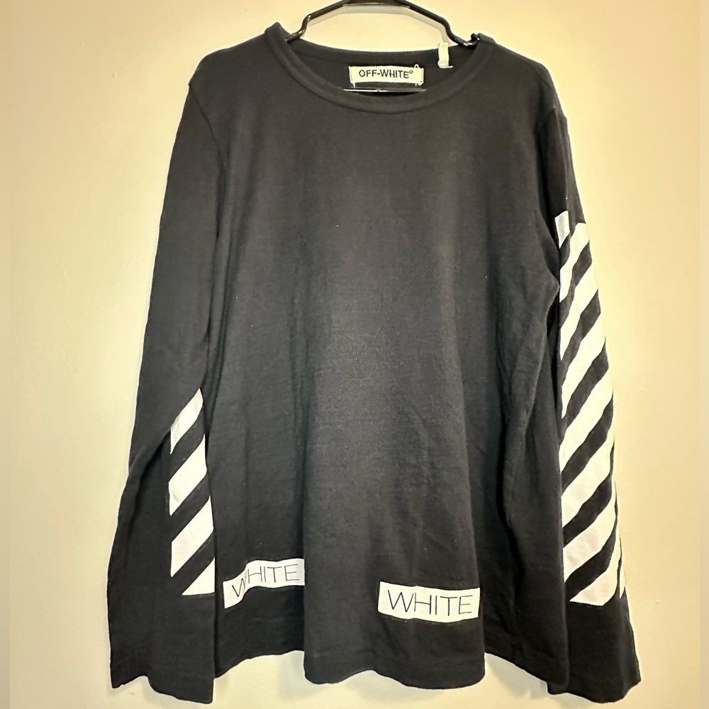 Off-White Black and White Long Sleeve Tee